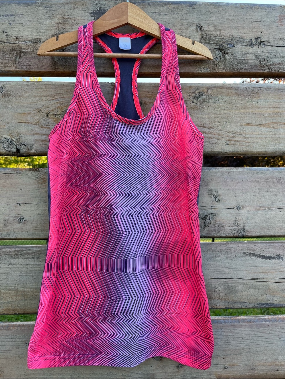 Ivivva Girls Pink Purple Chevron Racerback Tank Top
